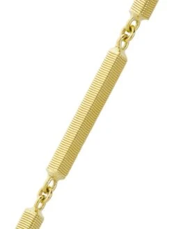 Uomo 18K Yellow Gold Coiled Station Link Necklace -Fashion Jewelry & Accessories 0400016875099 YELLOWGOLD A3