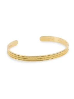 Uomo 18K Gold Three-Row Cuff Bracelet