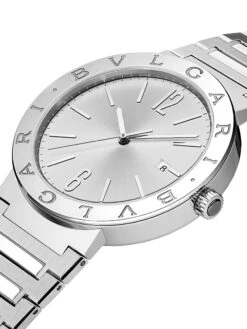 Bvlgari Stainless Steel Logo Bracelet Watch -Fashion Jewelry & Accessories 0400016893437 STEEL A3