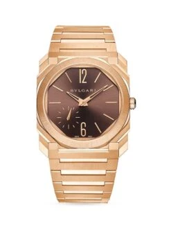 Bvlgari Octo Finissimo 18K Rose Gold Bracelet Watch