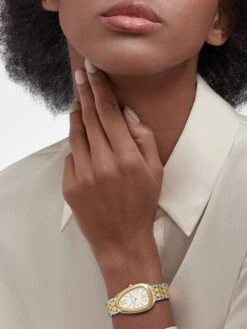 Bvlgari Serpenti Seduttori Stainless Steel & 18K Yellow Gold Bracelet Watch -Fashion Jewelry & Accessories 0400016893452 STEEL A2