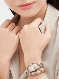 Bvlgari Serpenti Tubogas Stainless Steel & 18K Rose Gold Single-Spiral Watch 10 Bvlgari Serpenti Tubogas Stainless Steel & 18K Rose Gold Single-Spiral Watch -Fashion Jewelry & Accessories 0400016893455 STEEL A3