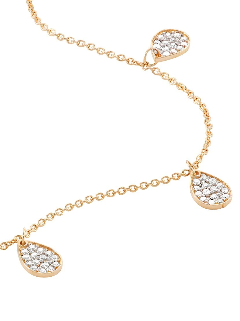 Bliss 18K Rose Gold & Diamond Teardrop Necklace 6 Bliss 18K Rose Gold & Diamond Teardrop Necklace - Image 4