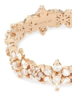 Be Mine 18K Rose Gold & Diamond Star Band -Fashion Jewelry & Accessories 0400016984939 NOCOLOR A2