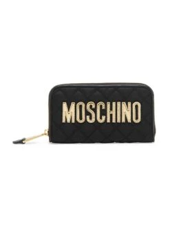 MOSCHINO Logo Quilted Nylon Continental Wallet
