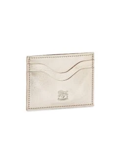 Salina Metallic Leather Card Case -Fashion Jewelry & Accessories 0400017005450 PLATINO A1