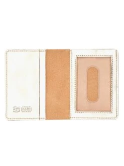 Classic Metallic Leather Bi-Fold Card Case 6 Classic Metallic Leather Bi-Fold Card Case -Fashion Jewelry & Accessories 0400017005465 PLATINO A1