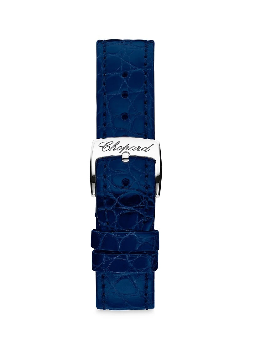 Chopard Happy Sport Stainless Steel, 18K Rose Gold, Diamond, & Alligator Leather Strap Watch 4 Chopard Happy Sport Stainless Steel, 18K Rose Gold, Diamond, & Alligator Leather Strap Watch - Image 2