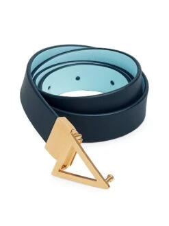 Bottega Veneta Reversible Triangle Leather Belt