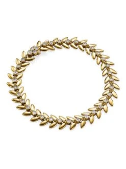 Vine 18K Yellow Gold & 1.159 TCW Diamond Bracelet