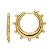 Yoga 18K Yellow Gold Large Hoop Earrings -Fashion Jewelry & Accessories 0400017082149 YELLOWGOLD