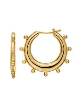 Yoga 18K Yellow Gold Large Hoop Earrings