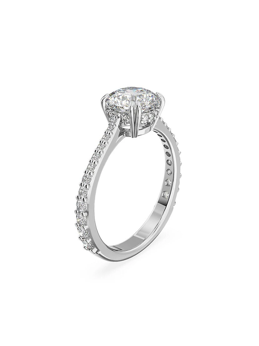 Swarovski Constella Rhodium-Plated & Crystal Cocktail Ring 4 Swarovski Constella Rhodium-Plated & Crystal Cocktail Ring - Image 2