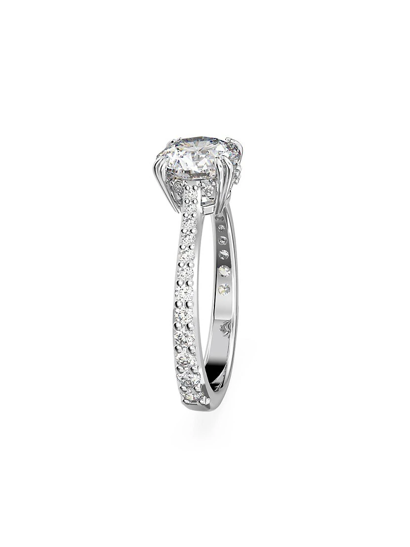 Swarovski Constella Rhodium-Plated & Crystal Cocktail Ring 5 Swarovski Constella Rhodium-Plated & Crystal Cocktail Ring - Image 3