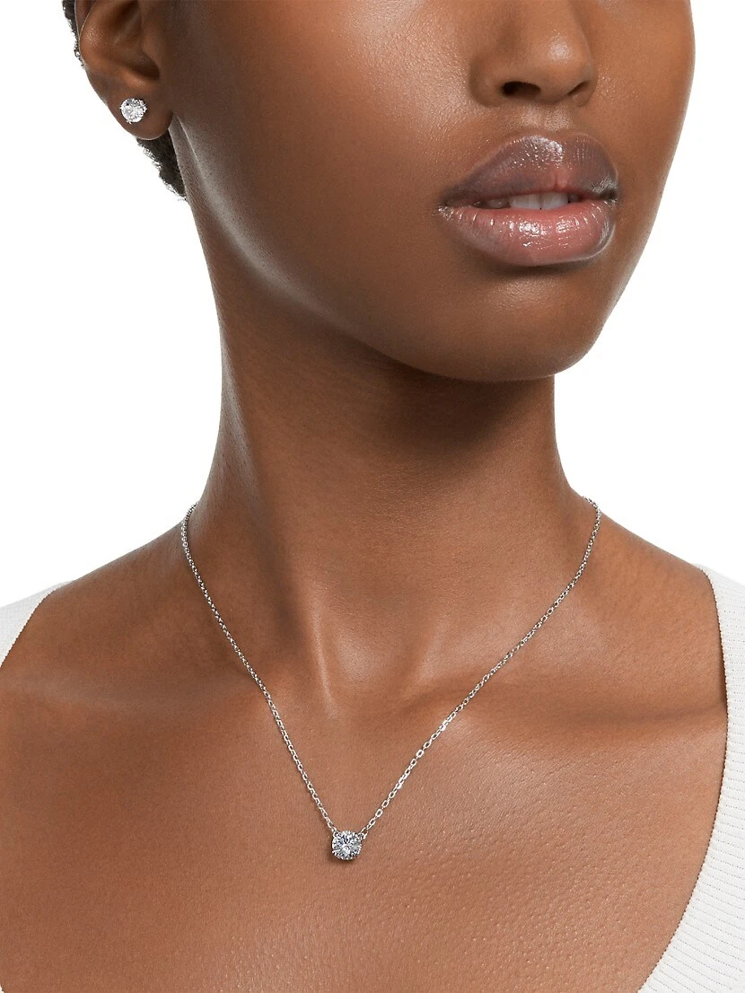 Swarovski Constella 2-Piece Rhodium-Plated & Crystal Earring & Necklace Set 9 Swarovski Constella 2-Piece Rhodium-Plated & Crystal Earring & Necklace Set - Image 7