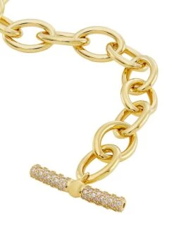 Jolene 18K-Gold-Plated & Cubic Zirconia Toggle Bracelet -Fashion Jewelry & Accessories 0400017111730 GOLD A3