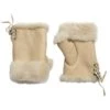Maximilian Shearling Lace-Up Fingerless Gloves -Fashion Jewelry & Accessories 0400017132047 PALOMINO