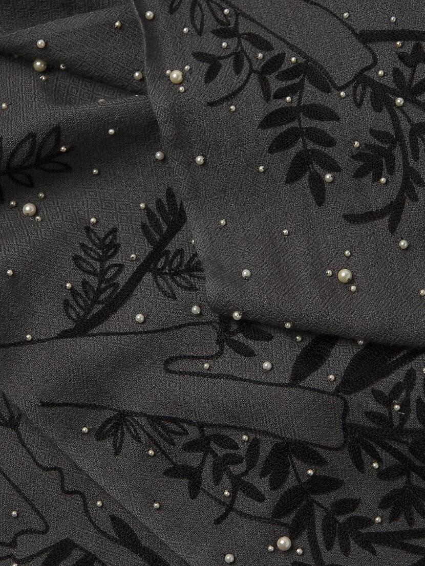 Nature Brings Us Together Wool & Faux Pearl Scarf 6 Nature Brings Us Together Wool & Faux Pearl Scarf - Image 4