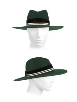 Jeanne Felt Hat -Fashion Jewelry & Accessories 0400017147121 BOTTLEGREEN A2