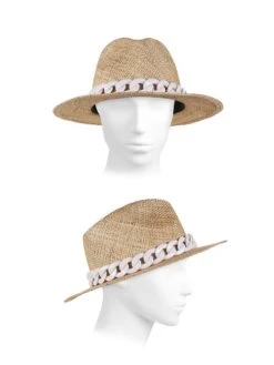 Eugenia Kim Lillian Straw Fedora -Fashion Jewelry & Accessories 0400017156723 NATURAL A2