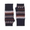 Cashmere Fair Isle Fingerless Gloves 2 Cashmere Fair Isle Fingerless Gloves -Fashion Jewelry & Accessories 0400017158021 NAVYCOMBO