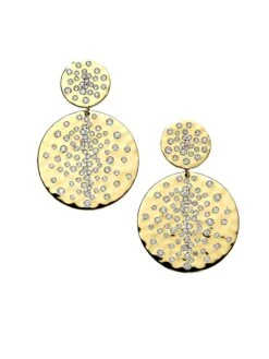 Stardust 18K Yellow Gold & Diamond Double-Drop Earrings