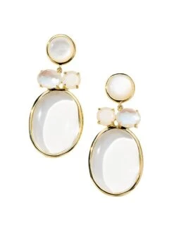 Snowman 18K Yellow Gold & Multi-Stone Drop Earrings
