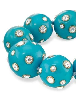 Goldtone Crystal & Turquoise Resin Necklace -Fashion Jewelry & Accessories 0400017174648 TURQUOISE A3