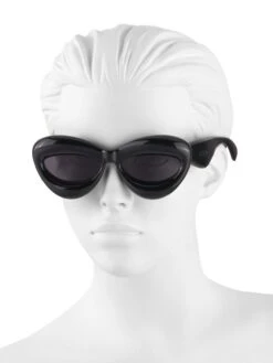 Loewe 55MM Cat Eye Sunglasses 9 Loewe 55MM Cat Eye Sunglasses -Fashion Jewelry & Accessories 0400017176917 SHINYBLACK A3