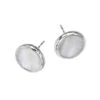 Polished Rock Candy Sterling Silver & Mother-Of-Pearl Small Stud Earrings -Fashion Jewelry & Accessories 0400017187985 SILVER