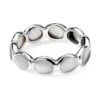 Polished Rock Candy Sterling Silver & Mother-Of-Pearl Oval Eternity Ring -Fashion Jewelry & Accessories 0400017188257 SILVER