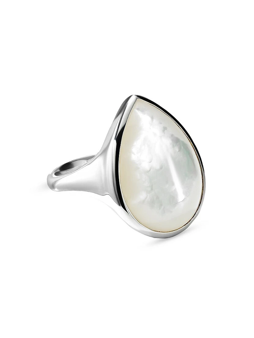 Ondine Sterling Silver & Mother-Of-Pearl Teardrop Ring 3 Ondine Sterling Silver & Mother-Of-Pearl Teardrop Ring