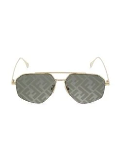 Fendi Travel 56MM Geometric Sunglasses