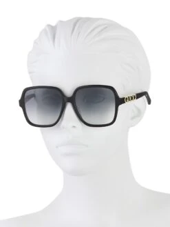 Gucci Sign 58MM Square Acetate Sunglasses -Fashion Jewelry & Accessories 0400017197565 BLACK A3