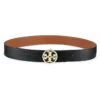 Tory Burch Reversible Miller Leather Belt -Fashion Jewelry & Accessories 0400017246339 BLACKCUOIO
