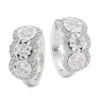 14K White Gold & 1.78 TCW Diamond Huggie Earrings