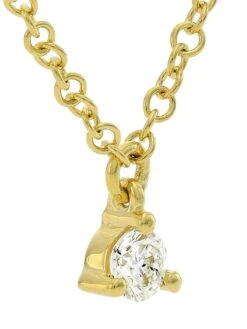 14K Yellow Gold & 0.3 TCW Diamond Necklace -Fashion Jewelry & Accessories 0400017295293 YELLOW A4