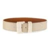 La Merveilleuse Shearling & Leather Belt -Fashion Jewelry & Accessories 0400017301005 TAUPE