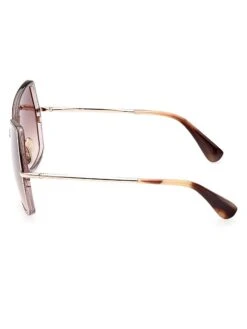 Max Mara Elsa 61MM Geometric Sunglasses -Fashion Jewelry & Accessories 0400017316226 SHINYROSEGOLD A3