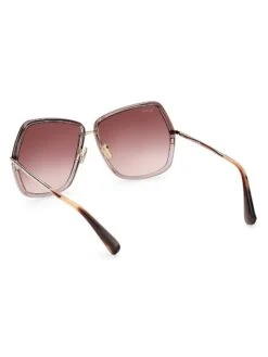 Max Mara Elsa 61MM Geometric Sunglasses -Fashion Jewelry & Accessories 0400017316226 SHINYROSEGOLD A4
