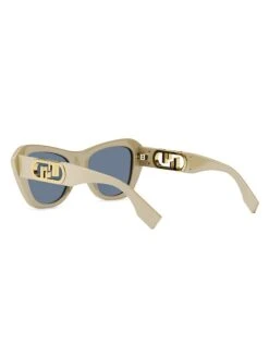 FENDI O'Lock 52MM Rectangular Sunglasses 12 FENDI O'Lock 52MM Rectangular Sunglasses -Fashion Jewelry & Accessories 0400017316677 IVORYBLUE A4