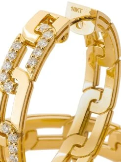 Navarra 18K Gold & Diamond Hoop Earrings -Fashion Jewelry & Accessories 0400017318686 YELLOWGOLD A3