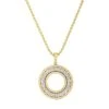 Siena 18K Gold & Diamond Open Circle Large Pendant Necklace -Fashion Jewelry & Accessories 0400017327387 YELLOWGOLD