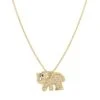 Tiny Treasures 18K Gold, Diamond & Blue Sapphire Elephant Necklace -Fashion Jewelry & Accessories 0400017328343 YELLOWGOLD