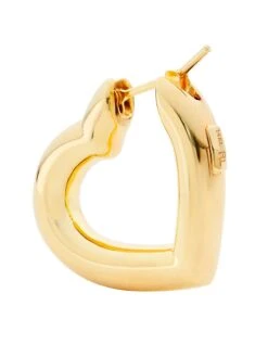14K Yellow Gold Heart Hoop Earrings -Fashion Jewelry & Accessories 0400017339716 GOLD A3