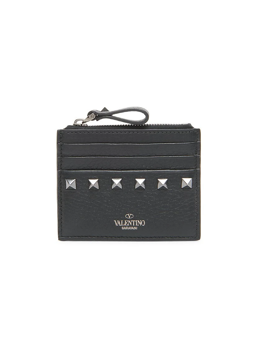 Valentino Garavani Rockstud Leather Card Case 3 Valentino Garavani Rockstud Leather Card Case