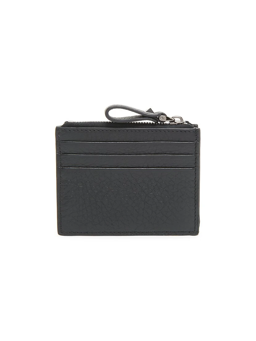 Valentino Garavani Rockstud Leather Card Case 4 Valentino Garavani Rockstud Leather Card Case - Image 2