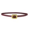 Bottega Veneta Slim Leather Belt 2 Bottega Veneta Slim Leather Belt -Fashion Jewelry & Accessories 0400017352450 BURGUNDY