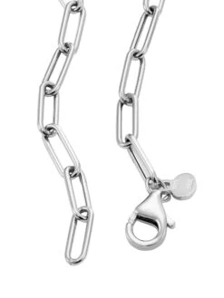 14K White Gold & Natural Diamond Paperclip Chain Bracelet -Fashion Jewelry & Accessories 0400017391244 WHITE A2