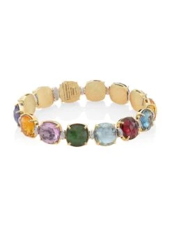 Alta 18K Gold, Diamond & Gemstone Bracelet